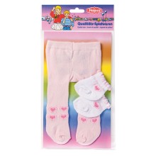 Poppenmaillot met Sokken - Blauw, 35-46 cm