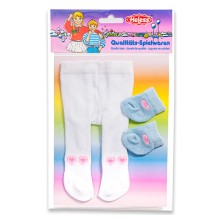 Poppenmaillot met Sokken - Roze, 28-35 cm