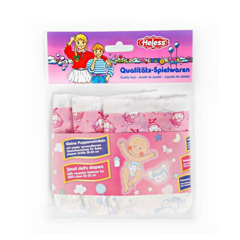 Poppenluiers Roze - 3st, 28-35 cm