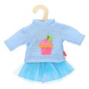 Poppen Pullover met Rok Roze, 28-35 cm