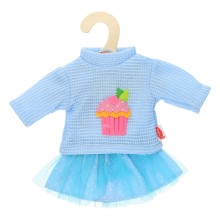 Poppen Pullover met Rok Roze, 28-35 cm