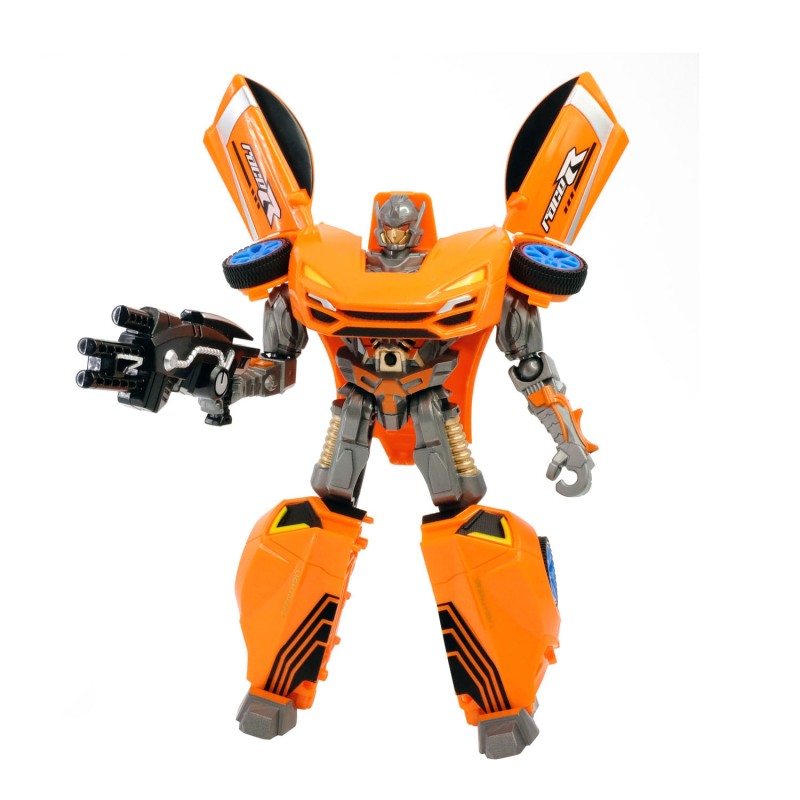 Roboforces Veranderrobot - Raceauto Blauw