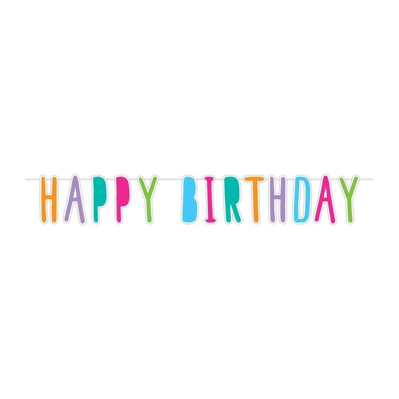 Letterslinger Happy Birthday, 6mtr.
