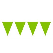 Limegroene Mini Vlaggenlijn, 3mtr.