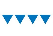 Blauwe Mini Vlaggenlijn, 3mtr.