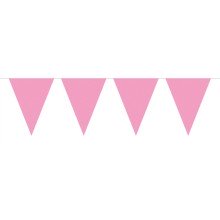 Vlaggenlijn XL Roze, 10mtr.