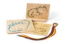 Bigjigs Rijgen op Nummer Dinosaurus Hout