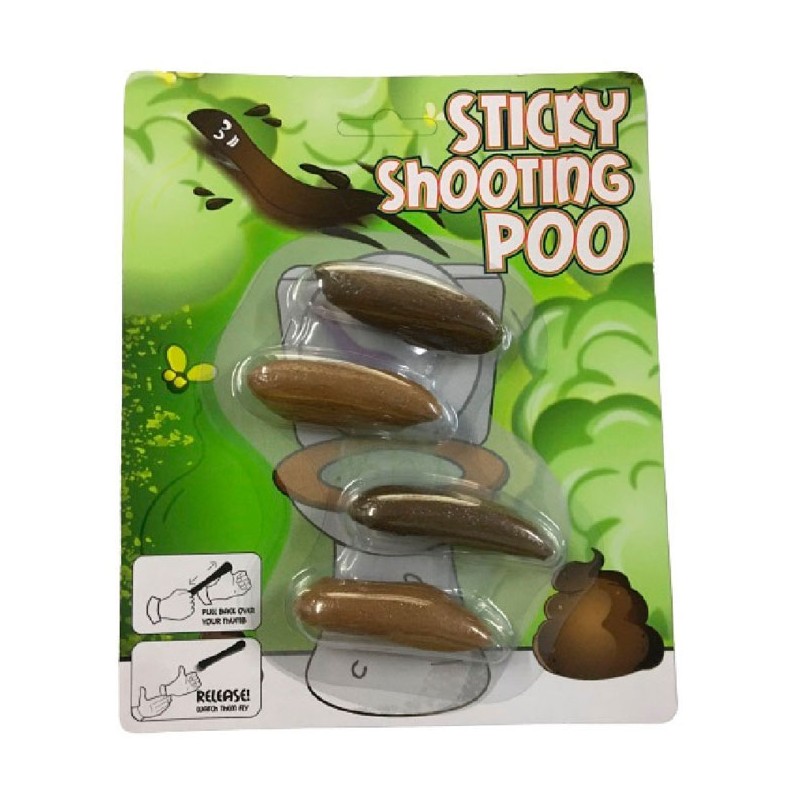 Plakkerige Afschiet Drolletjes 4st.
