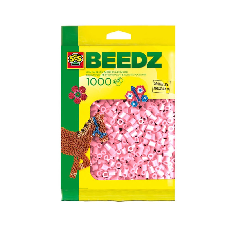 SES Strijkkralen - Parelmoer Roze, 1000st.