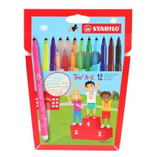 STABILO Trio A-z Viltstift, 12st.
