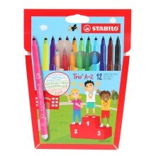 STABILO Trio A-z Viltstift, 12st.