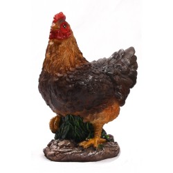 Image de jardin Poulet mini marron 5x5x12cm