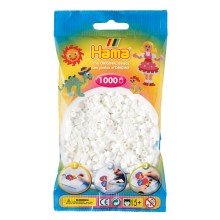 Hama Strijkkralen - Wit (01), 1000st.