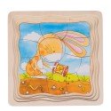 Goki Houten Lagenpuzzel - Moestuin, 53st.