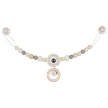 Houten Kinderwagenketting met Clip Ster