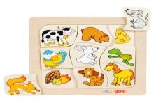Goki Houten Legpuzzel Wie Eet Wat?
