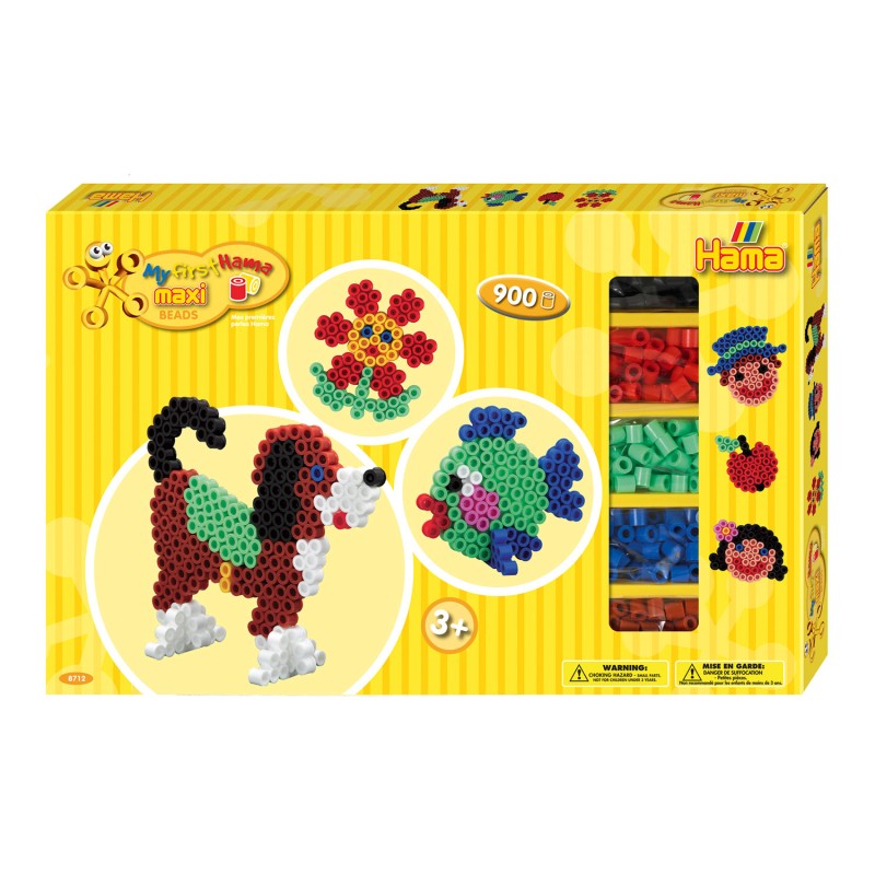 Hama Strijkkralenset Maxi - Geel, 900st.