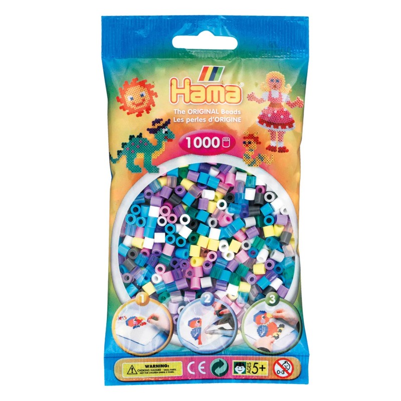 Hama Strijkkralen - Pastel Mix (69), 1000st.