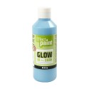 Glow in the Dark Verf - Lichtblauw, 250ml