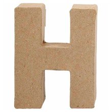 Letter Papier-maché - H, 10cm