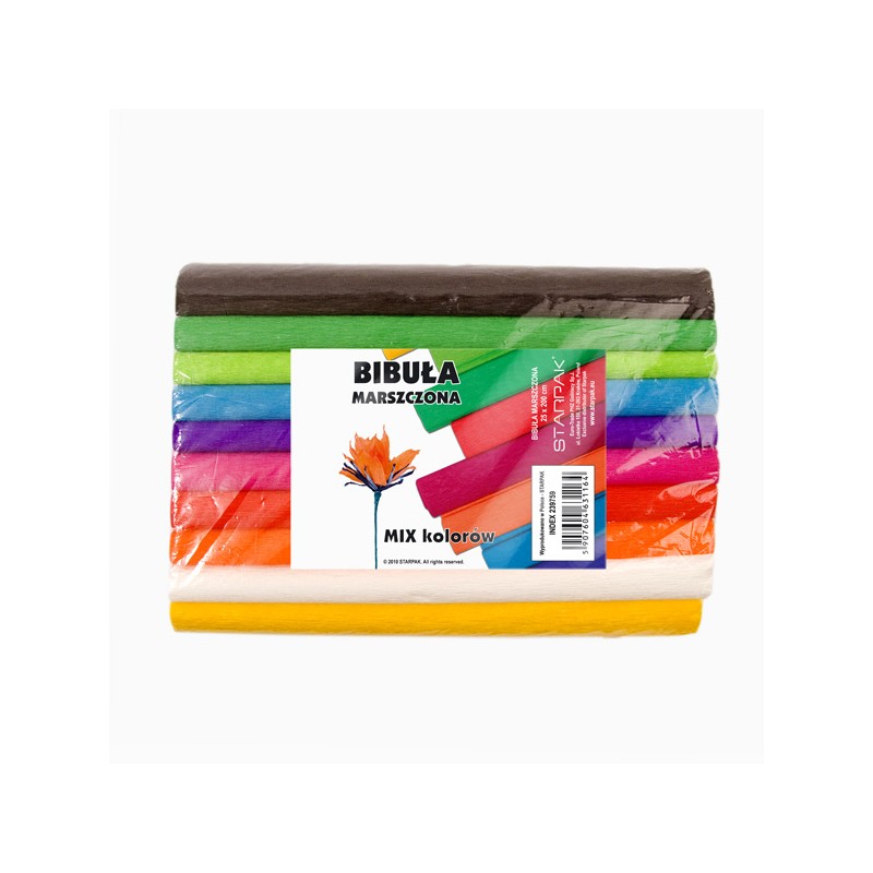 Crêpepapier, 10 kleuren