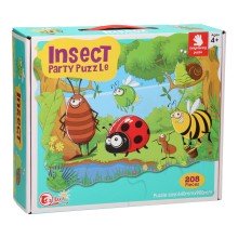 Insect Party Mega Puzzel, 208st. (90x64cm)