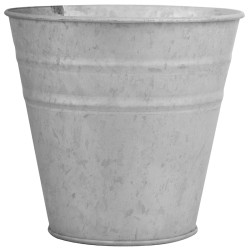 Pot de fleur ancien en zinc 9 cm 0,3L Le pot de fleur a un trou dans le fond et un bouchon en caoutchouc pour fermer