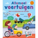Deltas Kleur- en stickerboek met woordjes - Allemaal voertuigen (3-5 j.)