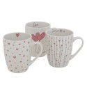 Boltze Home Mug Lieby avec coeurs et texte Love 330ml