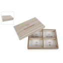 Boîte de rangement "Special Moments" bois naturel/blanc 17,5x13x4cm
