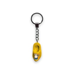 Miffy Porte-clés 1 sabot en bois 4 cm jaune