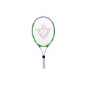 Raquette de tennis 25", Aluminium, avec 2 balles de tennis, verte