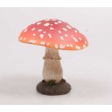 Statue de jardin Champignon rouge à pois blancs Polystone 9X9X13 cm