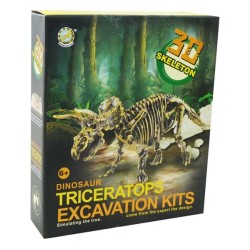 Découpez votre propre squelette de dinosaure en plâtre Triceratops 23cm