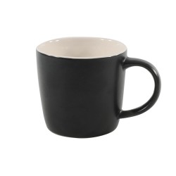 Tasse à café noir mat/intérieur blanc Ø8,7x8cm