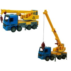 Takelwagen 40cm geel/blauw in vensterdoos