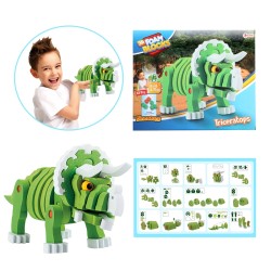 Toi Toys 3D puzzel constructiefoam Dino Tricera