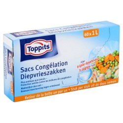 Sacs de congélation Toppits 1 litre paquet de 40 pièces